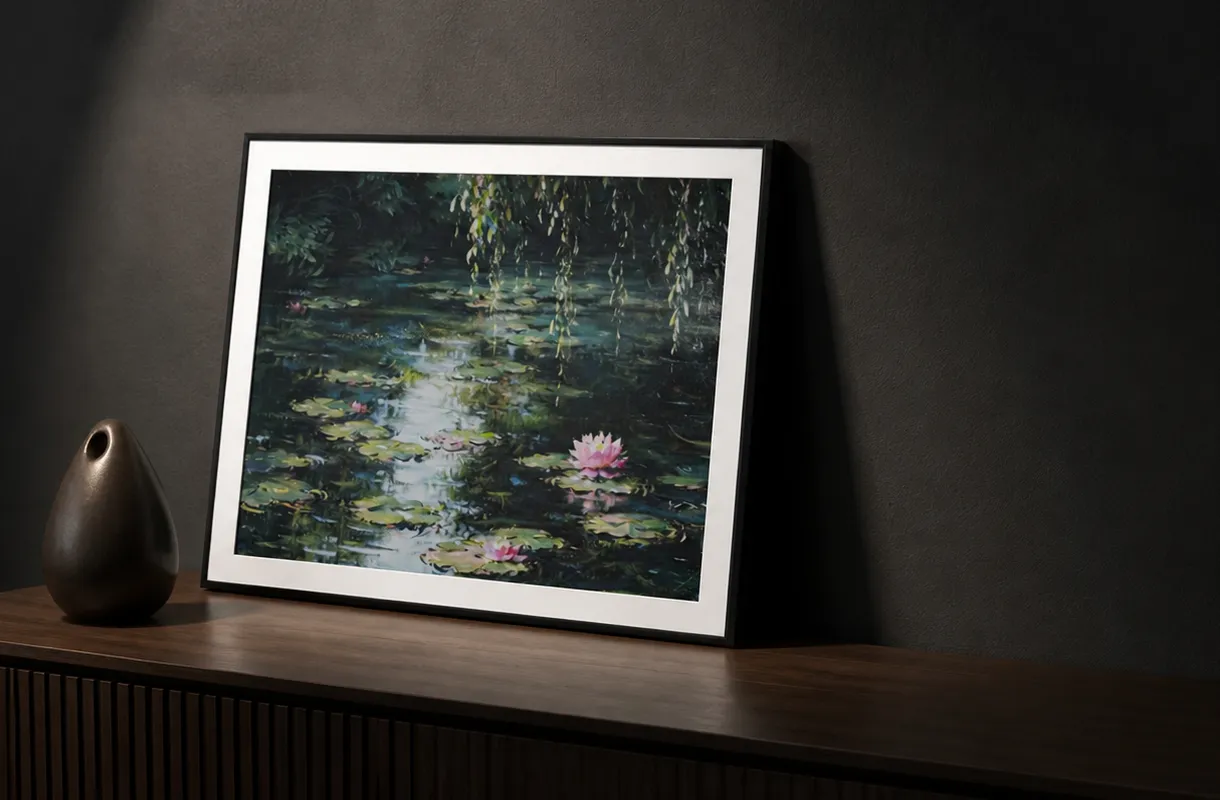 13.3" E-Ink Spectra 6 AI Art Frame in Gallery Interior