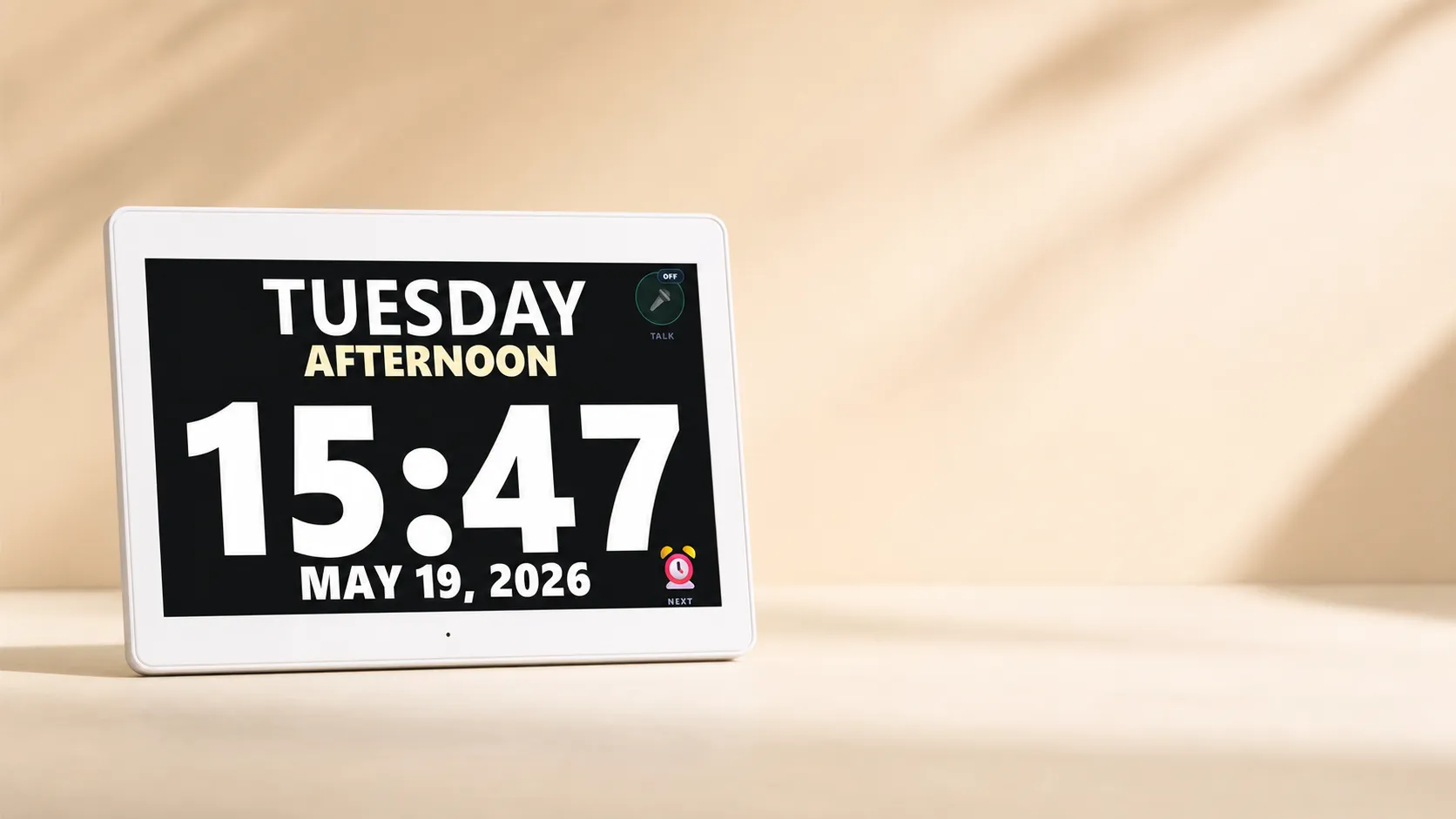 10.1 Senior Care Day Clock in home environment