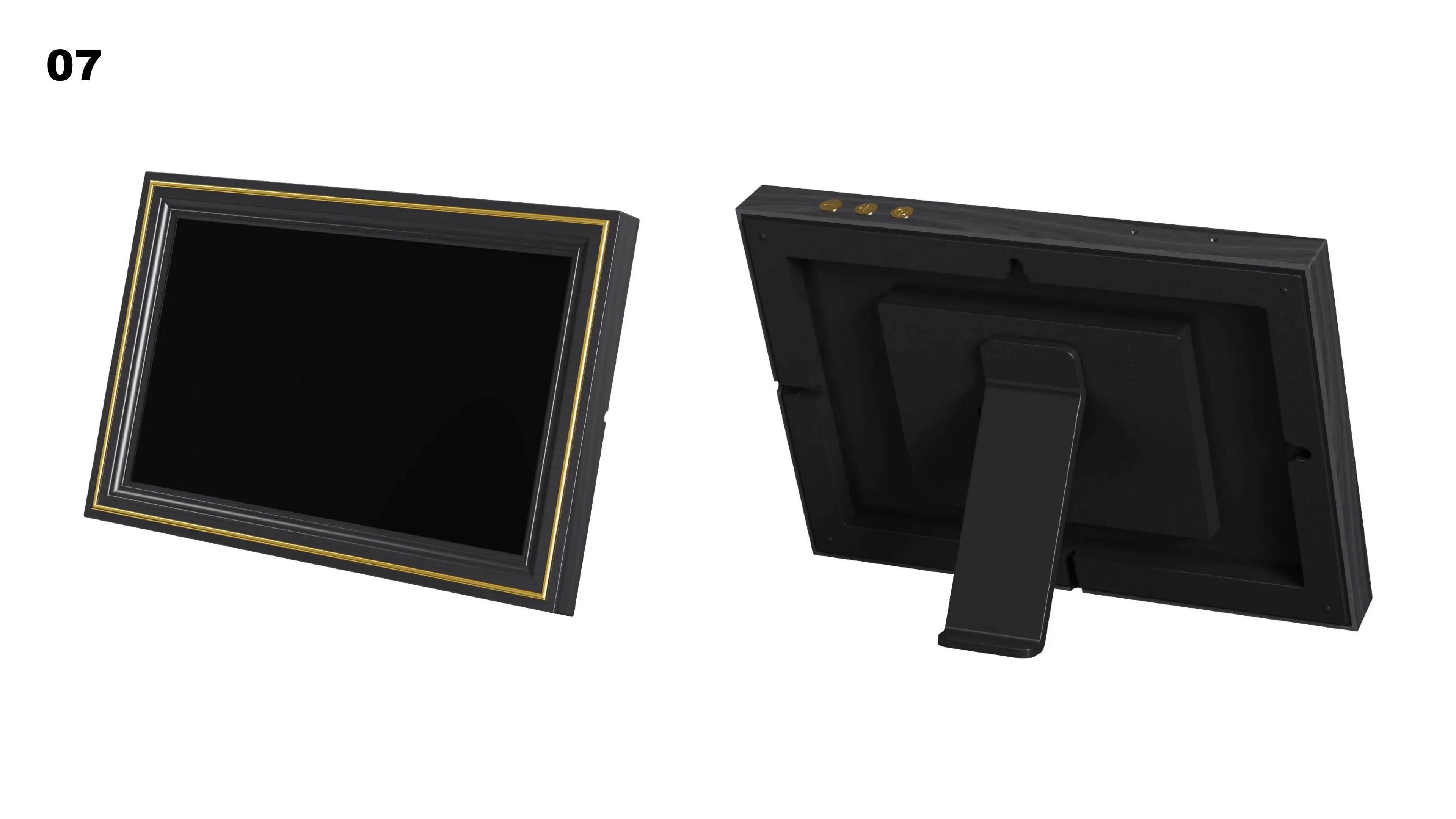 #07 - Royal Ebony Black & Dual Gold Accent Trim